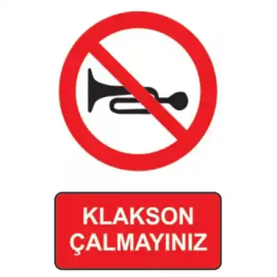 Pvc Levha Klakson Çalmayınız 25*35 cm