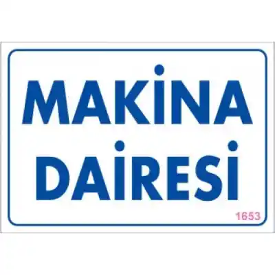 Pvc Levha Makina  Dairesi 17,5*25 cm