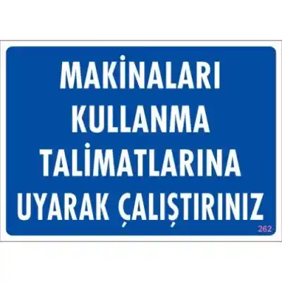 Pvc Levha Makinaları Kullanma Talimatlarına Uyarak Çalıştırınız 25X35 Cm