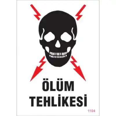 Pvc Levha Ölüm Tehlikesi 25*35 cm