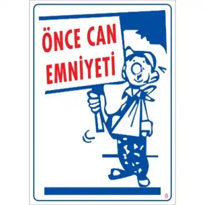 Pvc Levha Önce Can Emniyeti 25X35 Cm