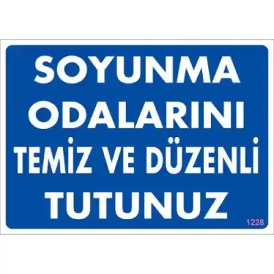 Pvc Levha Soyunma Odalarını Temiz ve Düzenli Tutunuz 25*35 cm