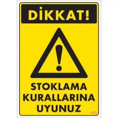 Pvc Levha Stoklama Kurallarına Uyunuz 25X35 Cm