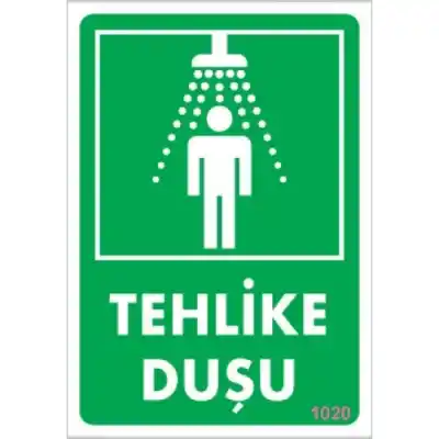 Pvc Levha Tehlike Duşu  17,5*25 cm