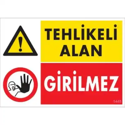 Pvc Levha Tehlikeli Alan Girilmez 25*35 cm