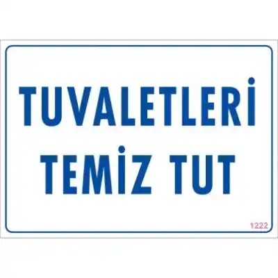 Pvc Levha Tuvaletleri Temiz Tut 25*35 cm