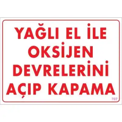Pvc Levha Yağlı El İle Oksijen Devrelerini Açıp Kapama 25X35 Cm