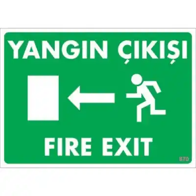 Pvc Levha Yangın Çıkışı 25X35 Cm