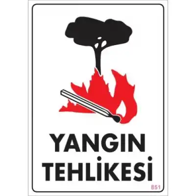 Pvc Levha Yangın Tehlikesi 25X35 Cm