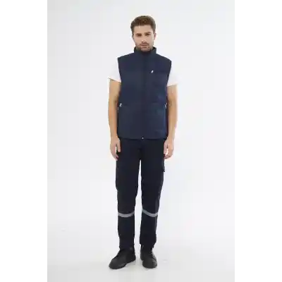 Sotina Lacivert İşçi Yeleği Kışlık İçi Polarlı İş Elbiseleri