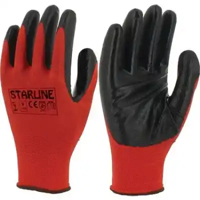 Starline Nitril Eldiven (Kırmızı - Siyah )