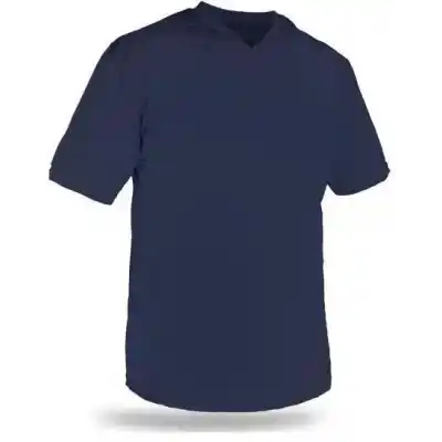 T-shirt V Yaka Kısakol %100 Pamuk Cepli Lacivert