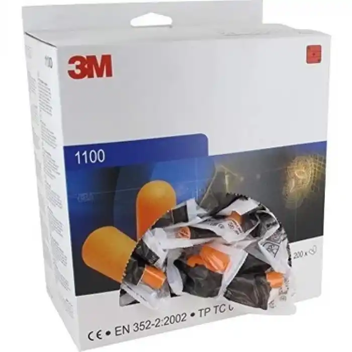 3M 1100 Kulak Tıkacı (200 Çift)