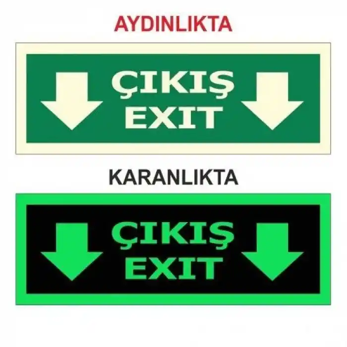Fotolümen Çıkış Exit Levha