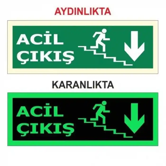 Fotolümen Levha Acil Çıkış Merdiven
