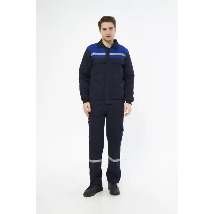 İş Takımı 7/7 Gabardin %100 Pamuk Kapitoneli Reflektörlü Kışlık