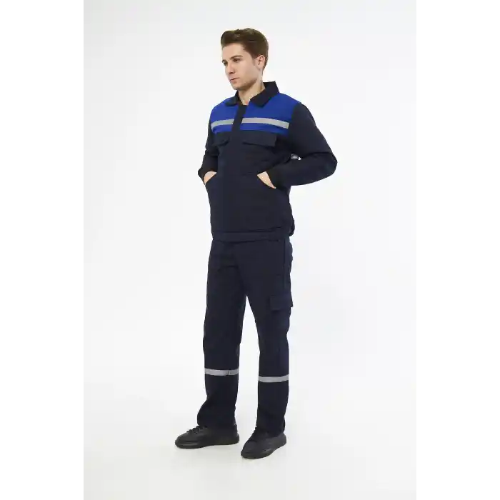 İş Takımı 7/7 Gabardin %100 Pamuk Kapitoneli Reflektörlü Kışlık