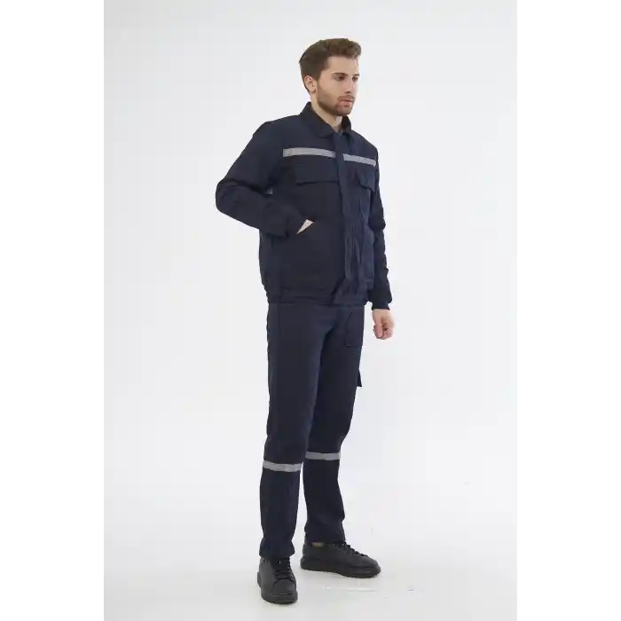 İş Takımı 7/7 Gabardin %100 Pamuk Kapitoneli Reflektörlü Kışlık