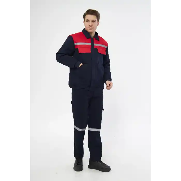 İş Takımı 7/7  (mont+pantolon) Reflektörlü %100 Pamuk Kapitoneli Kışlık
