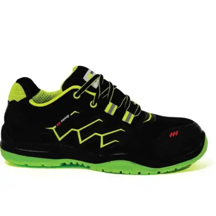 Mekap RMK-82 S2 Mikrofiber Deri Siyah Yeşil Alüminyum Burun İş Ayakkabısı