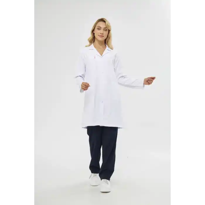 Mervem Bayan Beyaz İş Önlüğü Alpaka