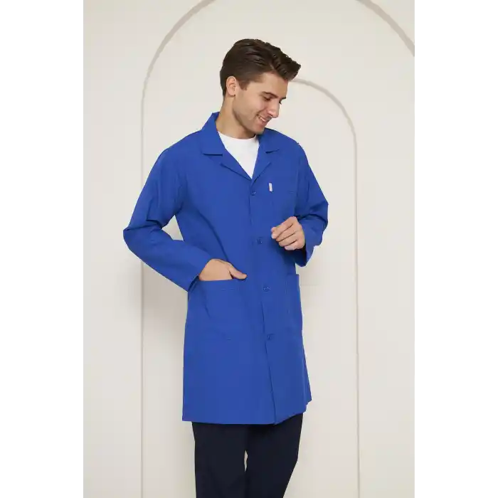 Mervem Erkek Sax mavi İş Önlüğü Alpaka