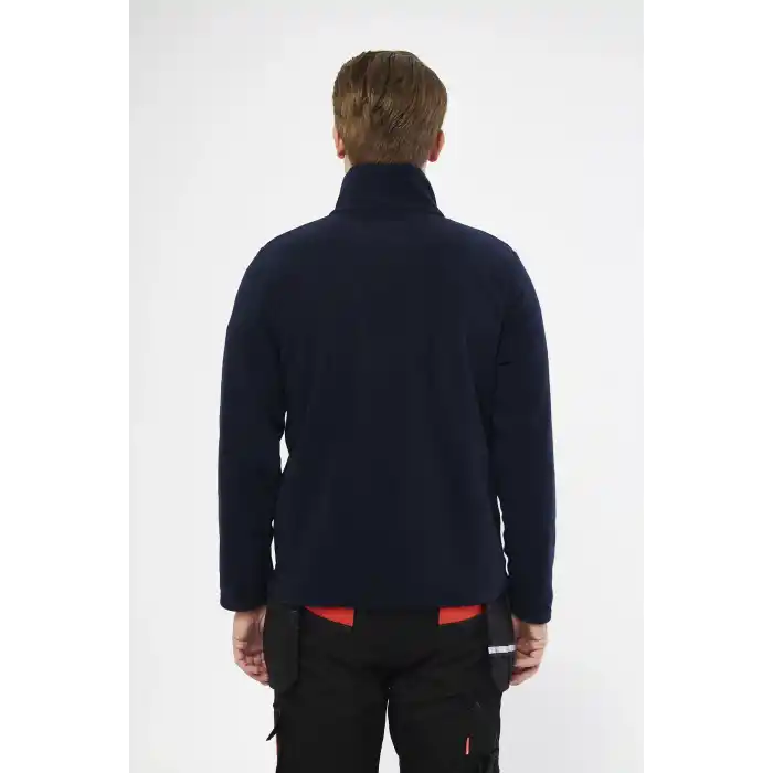 Mervem Lacivert Tam Fermuarlı 3 Cepli Polar