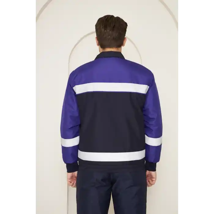 Mervem Saks Mavi Robalı Lacivert Soğuk Hava Montu Su Ve Rüzgar İticili