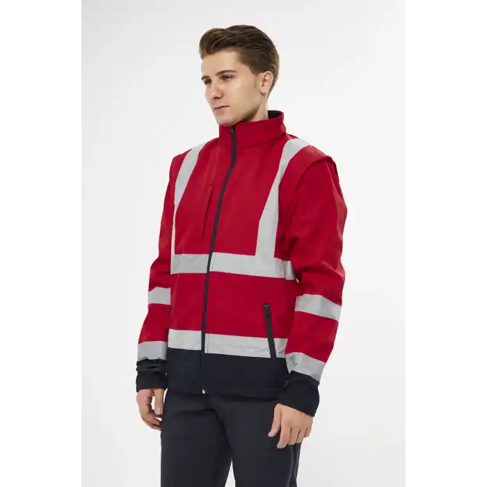 Mervem Softshell Mont Reflektörlü Kolları Çıkmalı