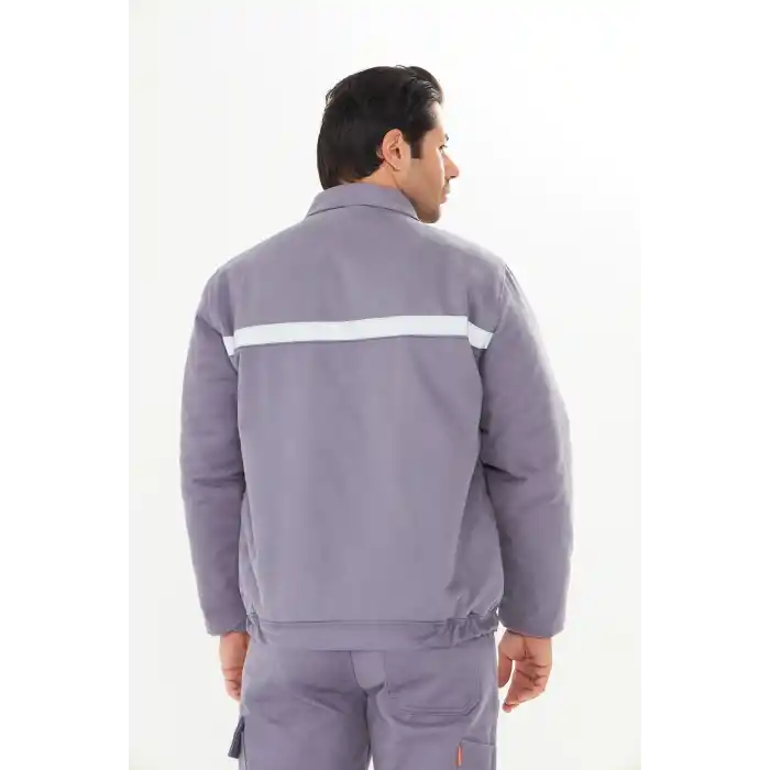 Mont 7/7 Gabardin %100 Pamuk Reflektörlü Kapitoneli Kışlık Gri