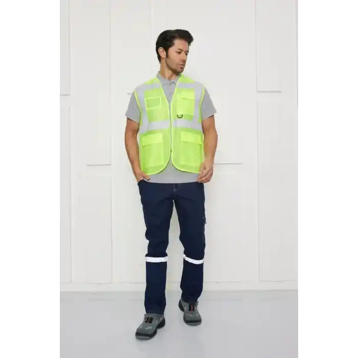 Mühendis Tipi İkaz Yeleği (SARI)