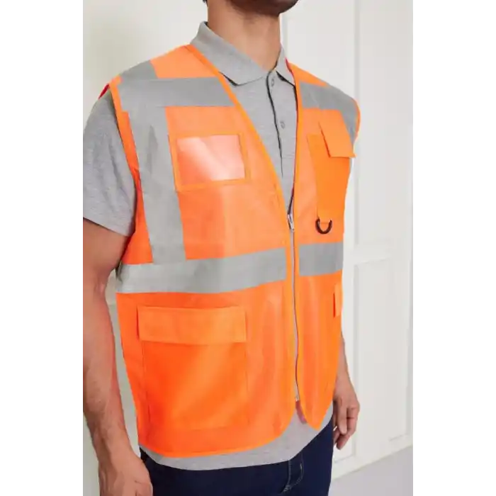 Mühendis Tipi İkaz Yeleği (TURUNCU)