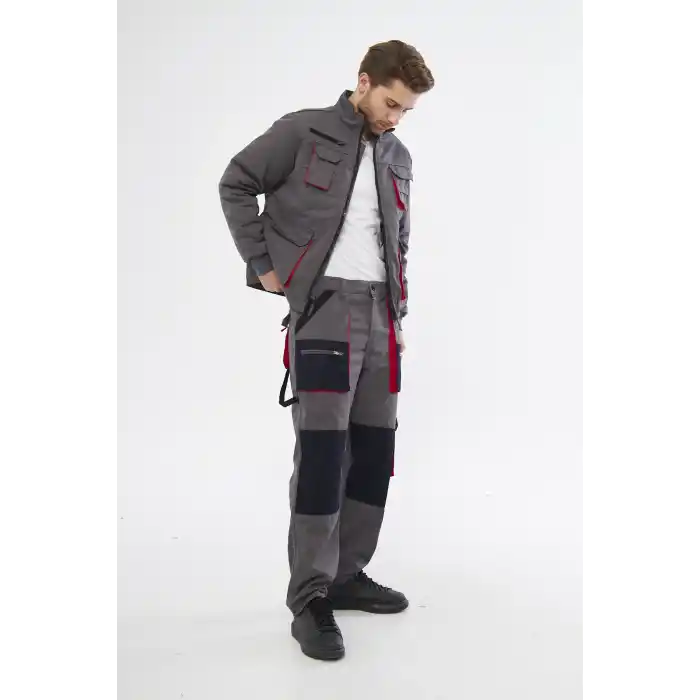 Orange Safety Gri Harman Karışımı Ceket