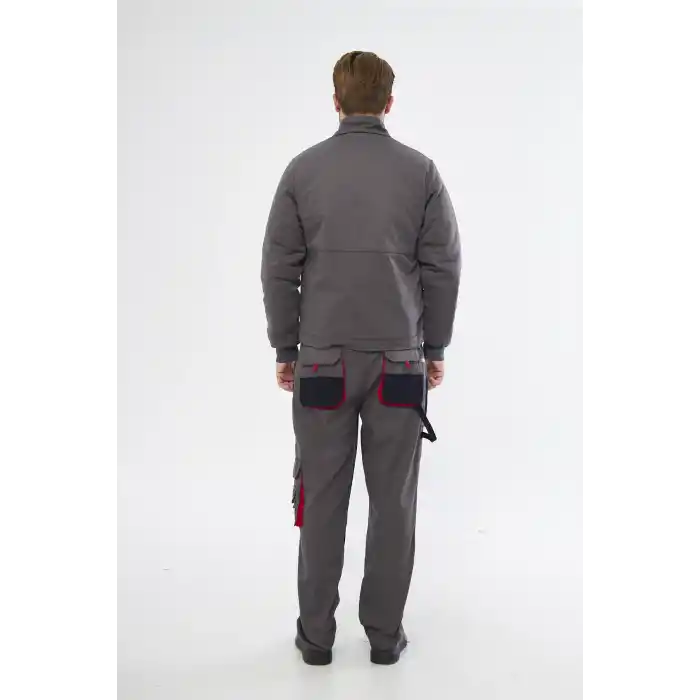 Orange Safety Gri Harman Karışımı Ceket Pantolon