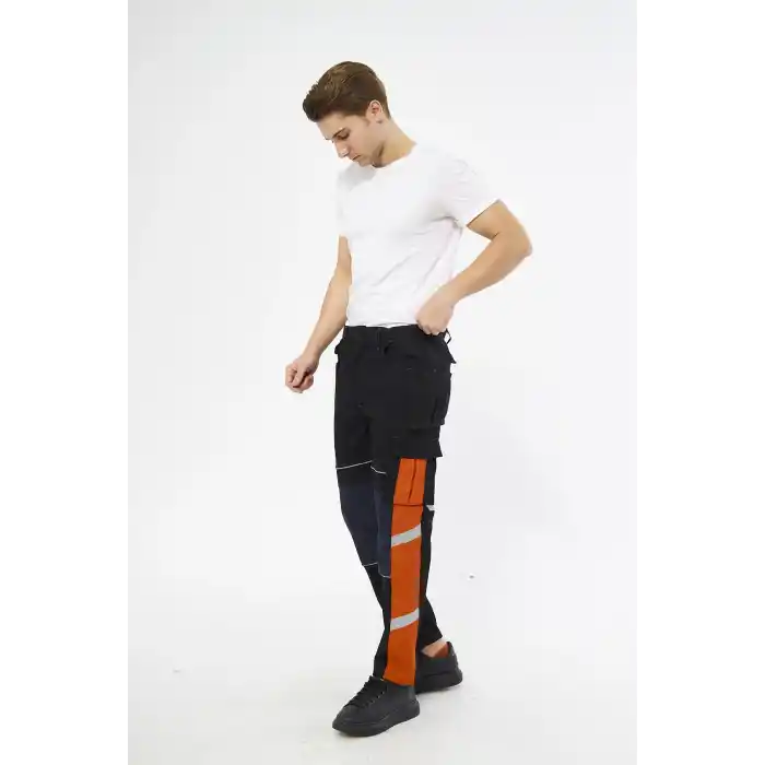 Orange Safety Harman Karışımı Likrali Tactical Pantolon
