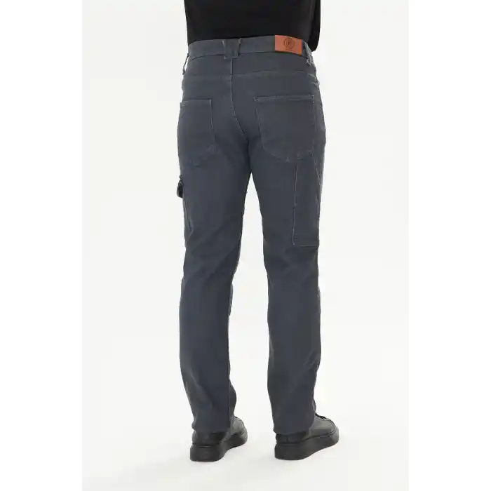 Orange Safety İş Pantolonu Kot Füme Reflektörlü Kargo Cepli