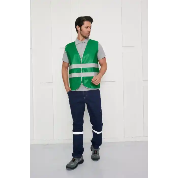 Orange Safety Koyu Yeşil İkaz Yeleği