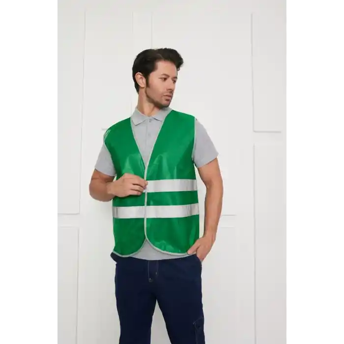 Orange Safety Koyu Yeşil İkaz Yeleği