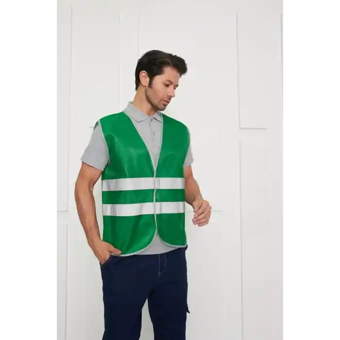 Orange Safety Koyu Yeşil İkaz Yeleği