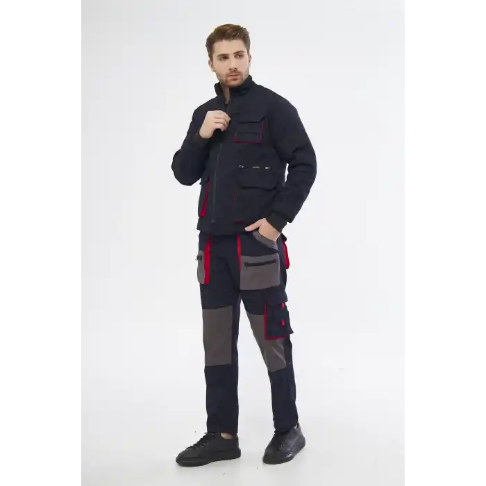 Orange Safety Lacivert Harman Karışımı Ceket