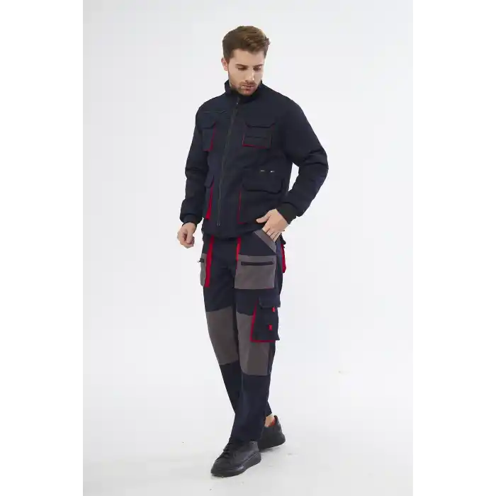 Orange Safety Lacivert Harman Karışımı Ceket Pantolon