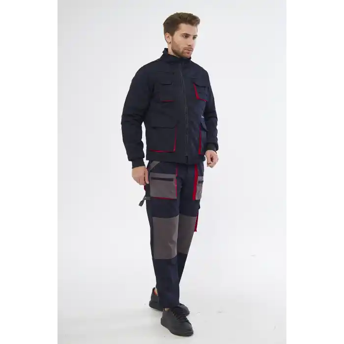 Orange Safety Lacivert Harman Karışımı Ceket Pantolon