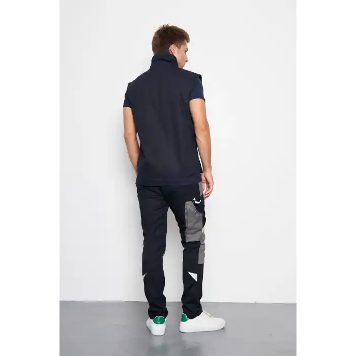 Orange Safety Lacivert Takım Mısır Harman Karışımı Yelek + Pantolon