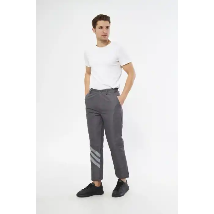 Orange Safety Oxford İçi Kapitoneli Gri Soğuk Hava Pantolonu