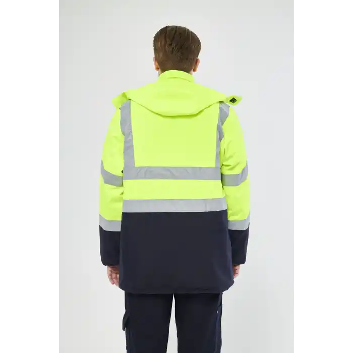 Orange Safety Parka Oxford Reflektörlü Yeşil