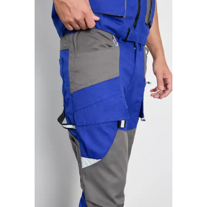 Orange Safety Sax Mavi Atina Harman Karışımı Yelek + Pantolon