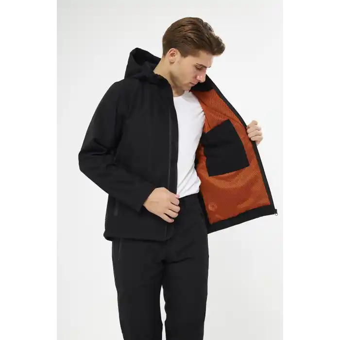 Orange Safety Siyah Softshell Mont Ceket ve Pantolon Takım