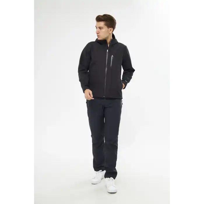 Orange Safety Softshell Gri Mont Ceket