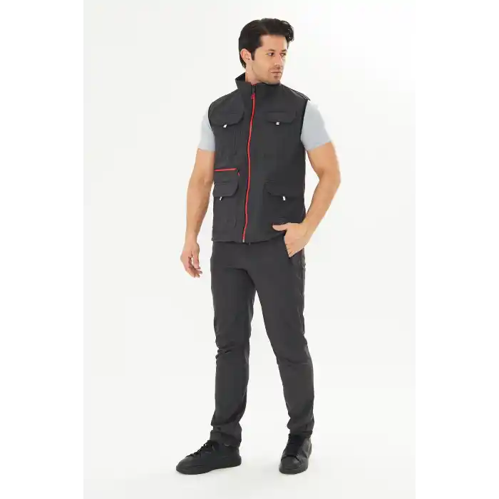 Orange Safety Softshell Füme Yelek