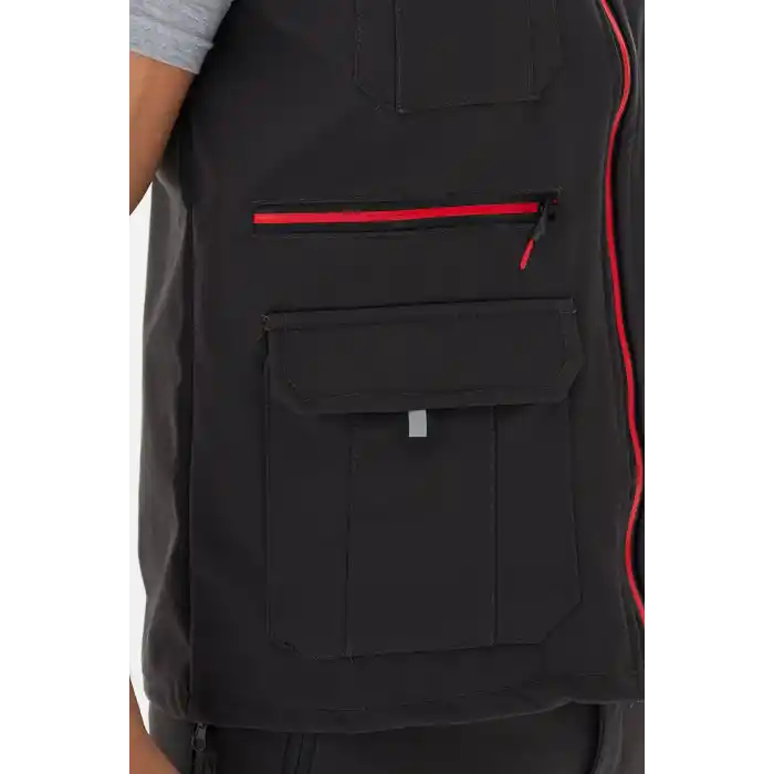 Orange Safety Softshell Füme Yelek